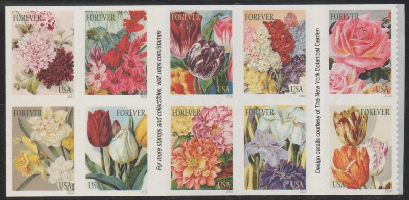 5042-51, BLK of 10.  Botanical Art, MNH, Forever.