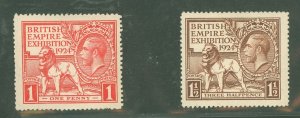 Great Britain #185-6  Single (Complete Set)