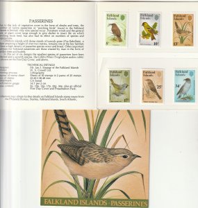 FALKLAND ISLANDS STAMPS 1982 BIRDS FOLDER SET