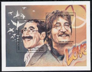 ABKHAZIA - 1994 - Groucho & Lennon - Perf Souv Sheet - M. N.H - Private Issue