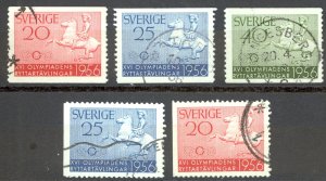 Sweden Sc# 487-491 Used 1956 Greek Horseman