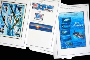 COLOR PRINTED TAAF: FRENCH ANTARCTICA 1955-2010 STAMP ALBUM PAGES (104 il.pages)