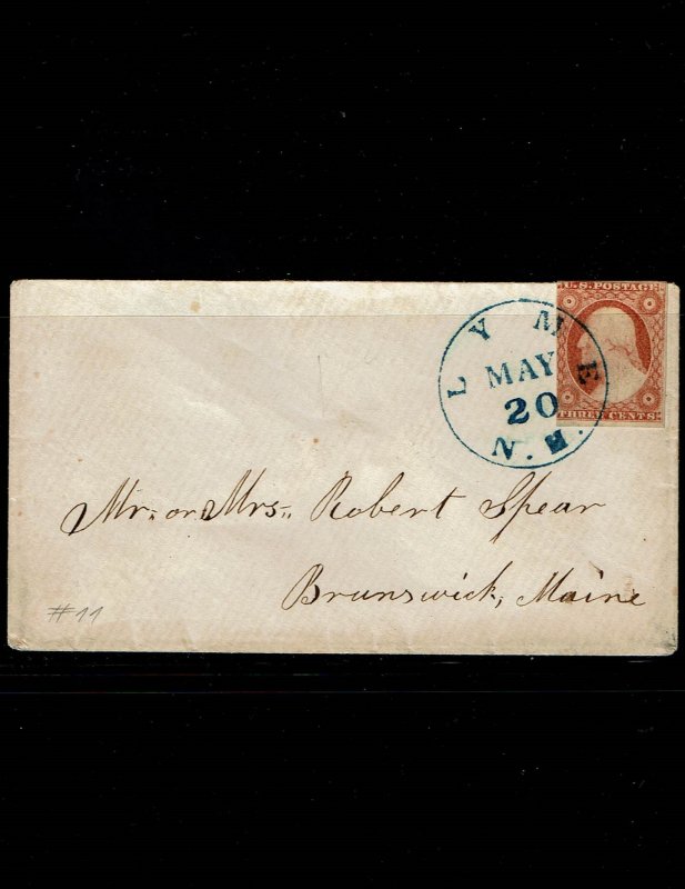 Scott 11A Fine on cover