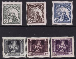 Czechoslovakia #B124-29 F-VF Mint NH ** Czech Independence