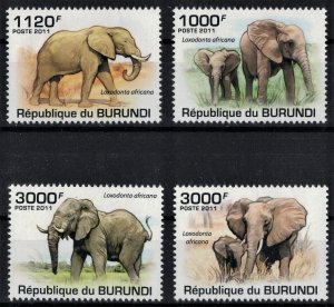 BURUNDI 2011 - Elephants / complete set MNH