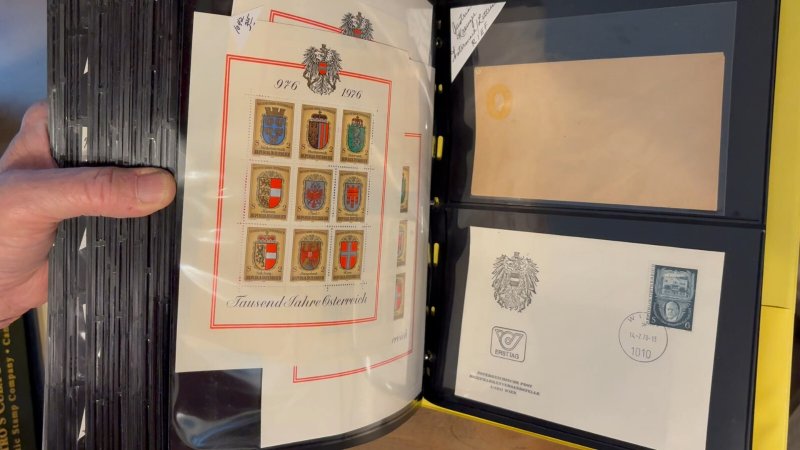 Austria stamp collections. Dealers stock book on Vario