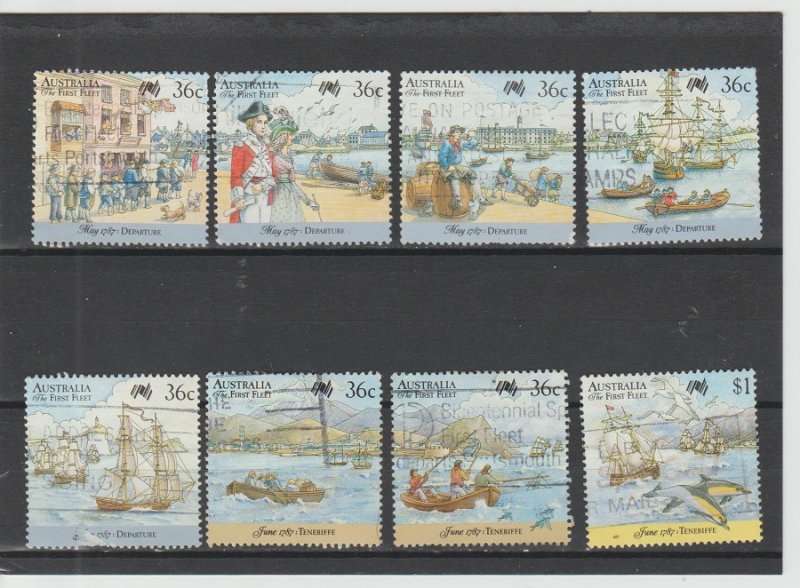 Australia  Scott#  1024a-e, 1025a-b, 1026  Used  (1987 Australian Bicentennial)