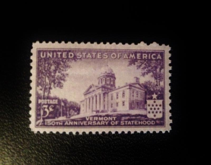 US Scott #903 Vermont, Statehood MINT, VF+, NH, OG  SCV $0.45