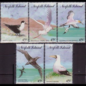 NORFOLK IS. 1994 - Scott# 565a-e Seabirds Set of 5 NH