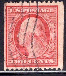 US Stamp #349 Two Cent Washington Coil USED SCV $150