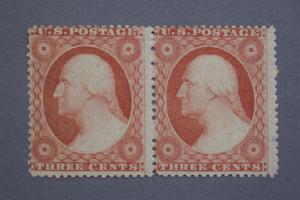 United States #26 3 Cent Washington Pair MNH