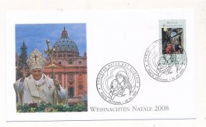 D332387 Vatican City Commemorative Cover Pope Benedict XVI Christmas 2008