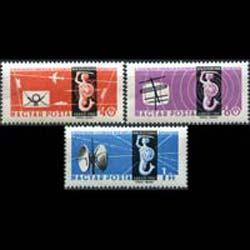 HUNGARY 1961 - Scott# 1389-91 Telecom. Set of 3 NH