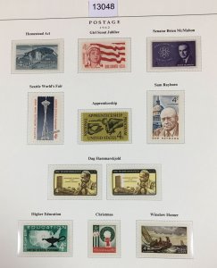 MOMEN: US STAMPS  1962 MINT OG NH COLLECTION LOT #13048