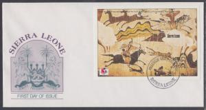 Sierra Leone Sc 1727 FDC. 1994 Horse Mounted Hunters Souvenir Sheet, VF