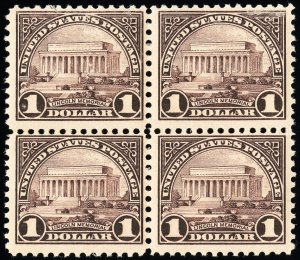 US Stamps # 571 MNH F-VF Pristine Mint State Block Of 4