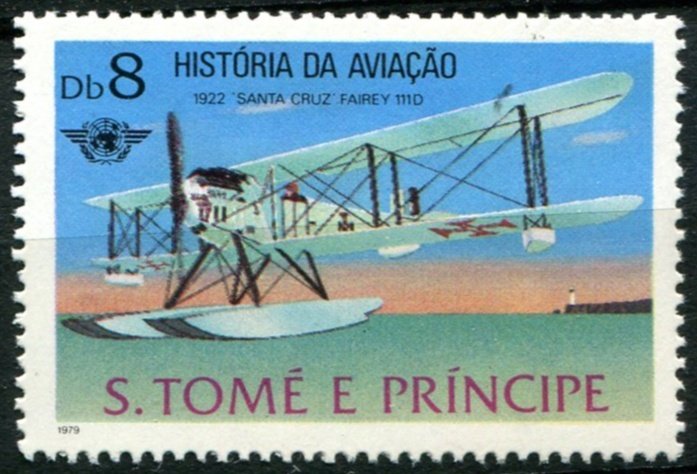 Sao Tome & Principe Sc#532 MNH, 8d multi, History of Aviation (1979)