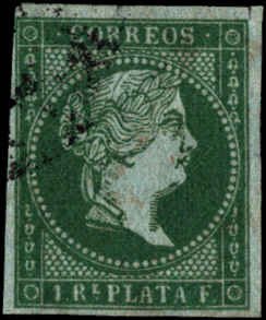 Cuba #2, Incomplete Set, 1855, Used