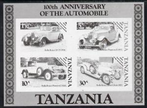 Tanzania 1986 Centenary of Motoring m/sheet unmounted min...