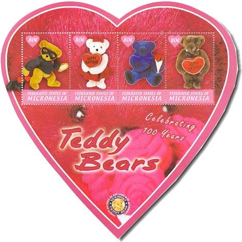 MICRONESIA SHEET TEDDY BEARS 