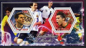 CHAD - 2014 - Footballers of the World - Perf 2v Sheet #1 - M N H -Private Issue