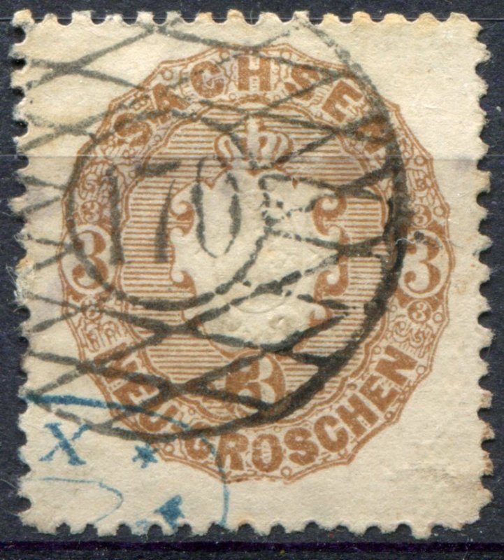 Germany Saxony Sc.# 10  used with nice cancel