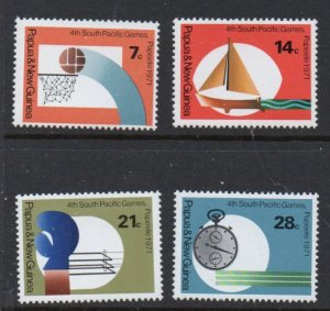 Papua New Guinea Sc 328-331 1971 South Paciific Games stamp set mint NH