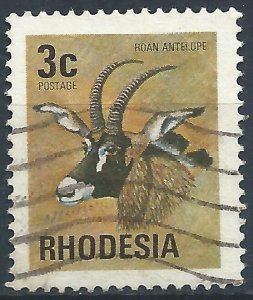 Rhodesia 1974 - 3c Antelope (Roan) - SG491 used