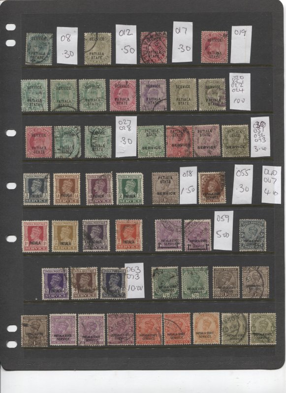 STAMP STATION PERTH -Patialia #Selection of 47 Stamps Mint / Used -Unchecked