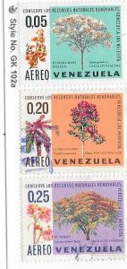 Venezuela  #C1009-C1011 Flowers (U) CV $0.75