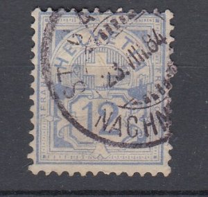 J30030, 1882-89 switzerland used #74a helvetia