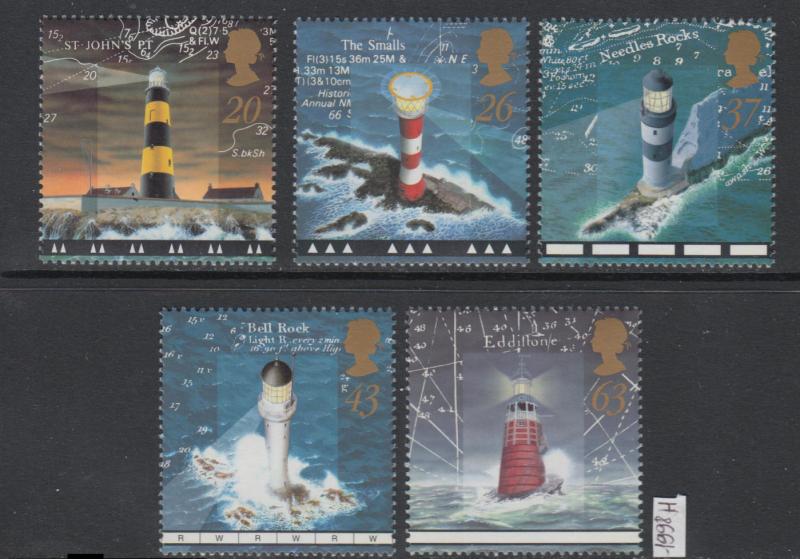 XG-V671 GB com. '90 - Leuchttürme, 1998 Karten, 5 values MNH set