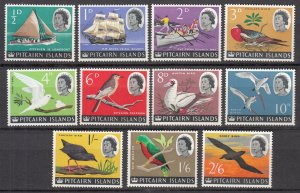 Pitcairn Islands - 1964 QEII Birds set to 2sh6p Sc# 39/49 - MNH (7490)