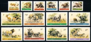 Tanzania #161-174  Set of 14 MNH