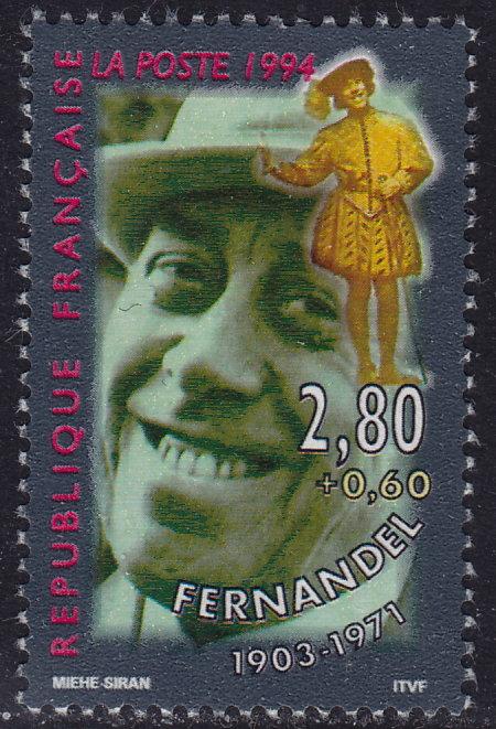 France - 1994 - Scott #B657 - used - Actor Fernandel