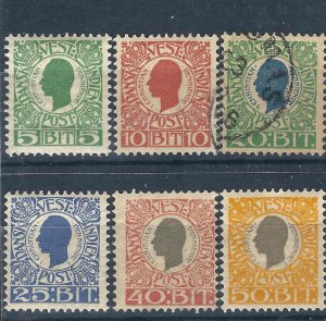 Danish West Indies 31-36 MH/U F/VF 1905 SCV $50.50