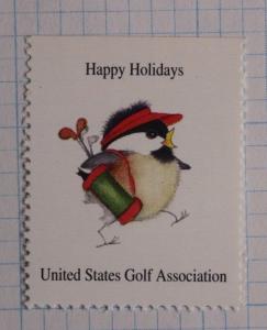 US Golf Association Happy Holidays Christmas charity USGA Fundraising Stamp seal