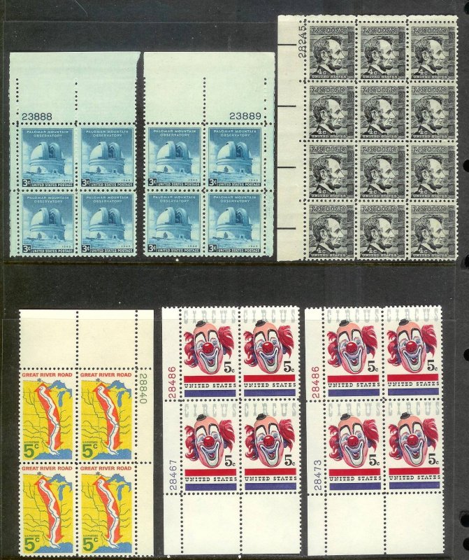 UNITED STATES (198) Blocks/Plate Blocks/Strips Stamps ALL Never Hinged FV=$67+