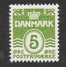 Danmark # 223 - Wavy Lines 5 ö MNH