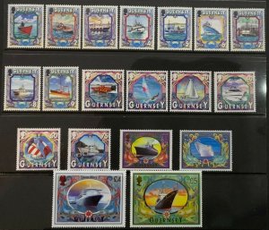 GUERNSEY 1998 MARITIME DEFINITIVE SET SG785/803 UNMOUNTED MINT .CAT £35
