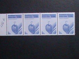 TOGO 1999- SC# 1867  ANTHURIUM SCHEZERIANUM FLOWER -MNH STRIP VERY FINE