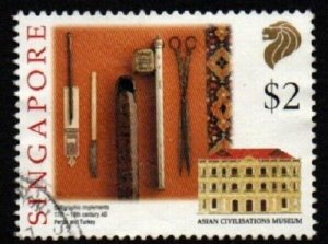 SINGAPORE SG837 1996 $2 ASIAN CIVILISATIONS MUSEUM USED