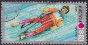 Poland 1871 Olympic Luge, Sapporo '72 40Gr 1972