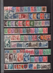 France 1940's-1970's Mostly Used Collection 298 Stamps