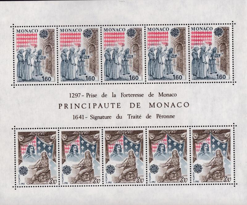 Monaco 1982 EUROPA Sheet of 10.. VF/NH(**)