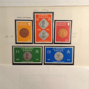 Guernsey  # 199-203A  MNH