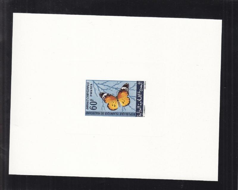 1966, Mauritania, Butterfly, Sc #215, MNH, Die Proof (S14588)