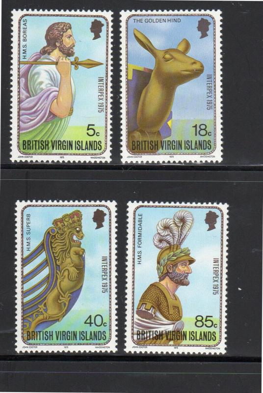 VIRGIN ISLANDS #280-283  1975  FIGUREHEADS        MINT VF NH O.G