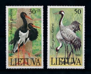 [79002] Lithuania 1991 Birds Oiseaux Uccelli  MNH 489-490