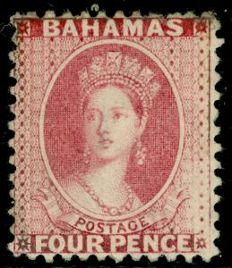 BAHAMAS SG41, 4d rose PERF 12, M MINT. Cat £550.